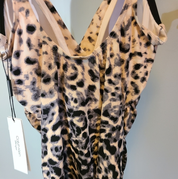Calvin Klein Jaguar Cheetah One Piece Swimsuit - Picture 6 of 7